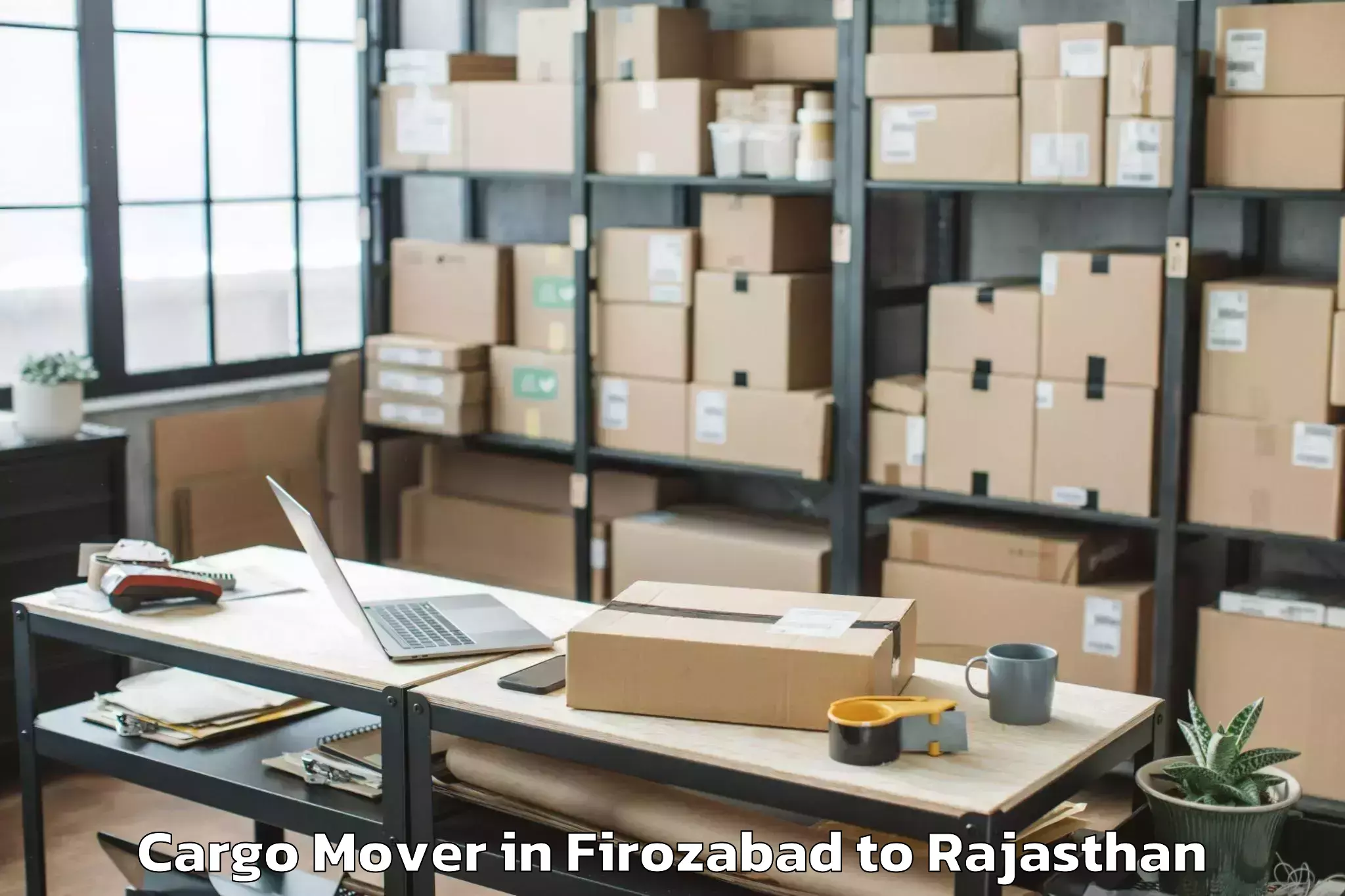 Top Firozabad to Jhunjhunun Cargo Mover Available